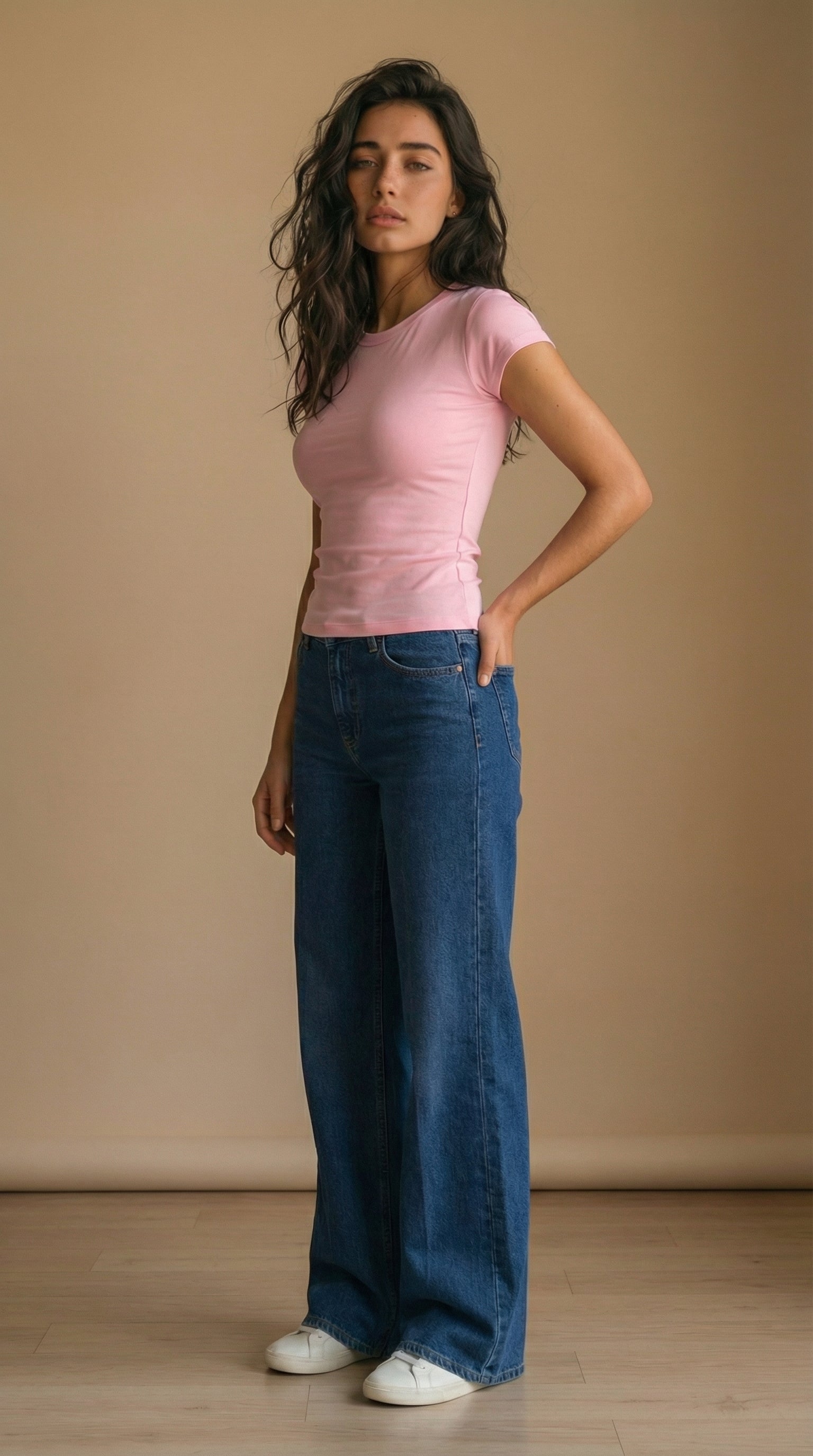 Rose Round Neck Cap Sleeve