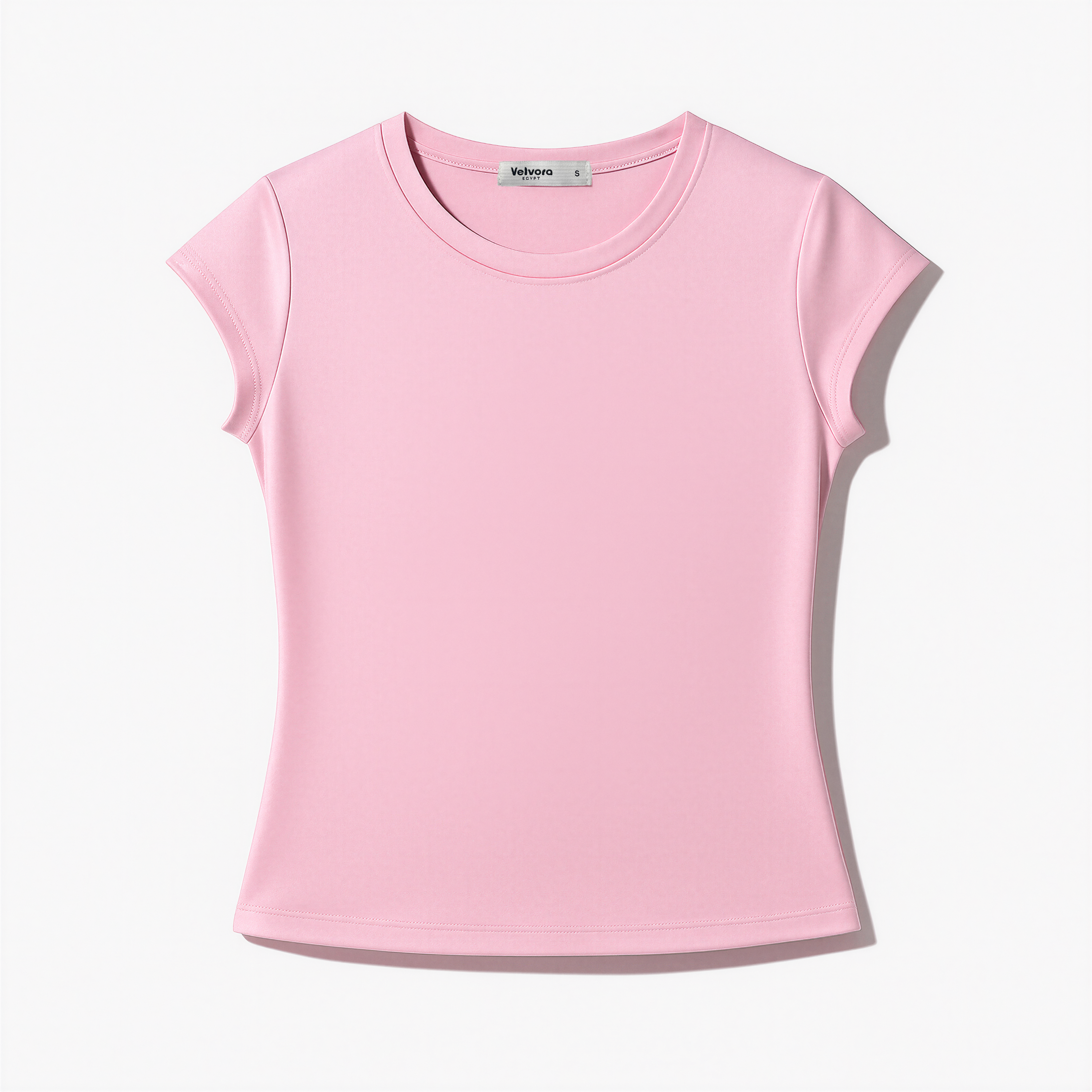 Rose Round Neck Cap Sleeve