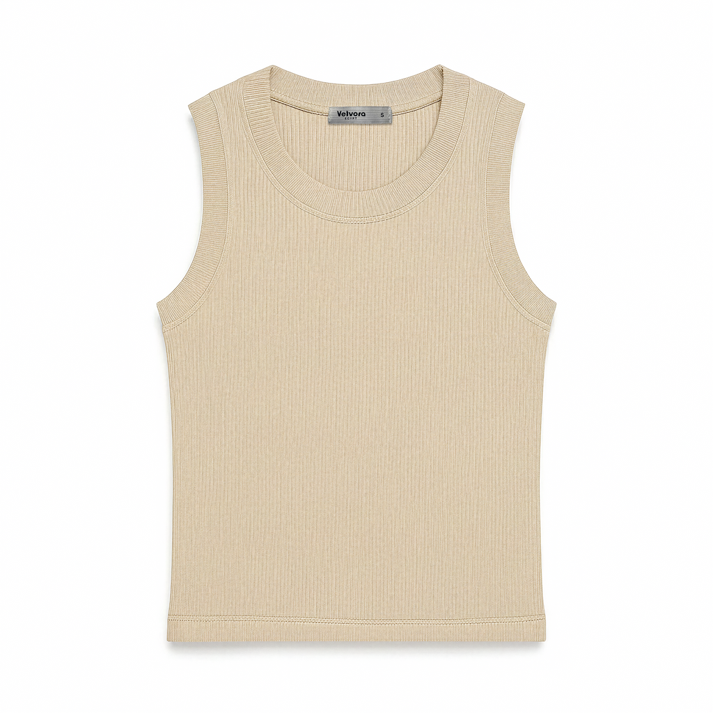 قميص داخلي مضلع بيج