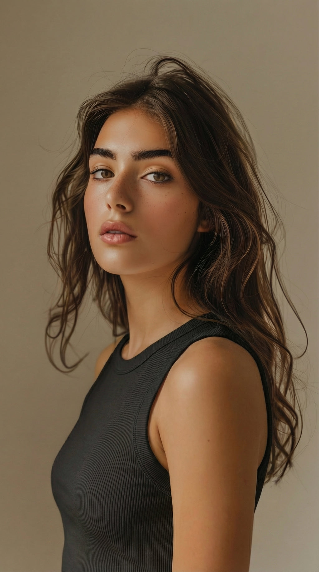 Black Ribbed Tank Top
