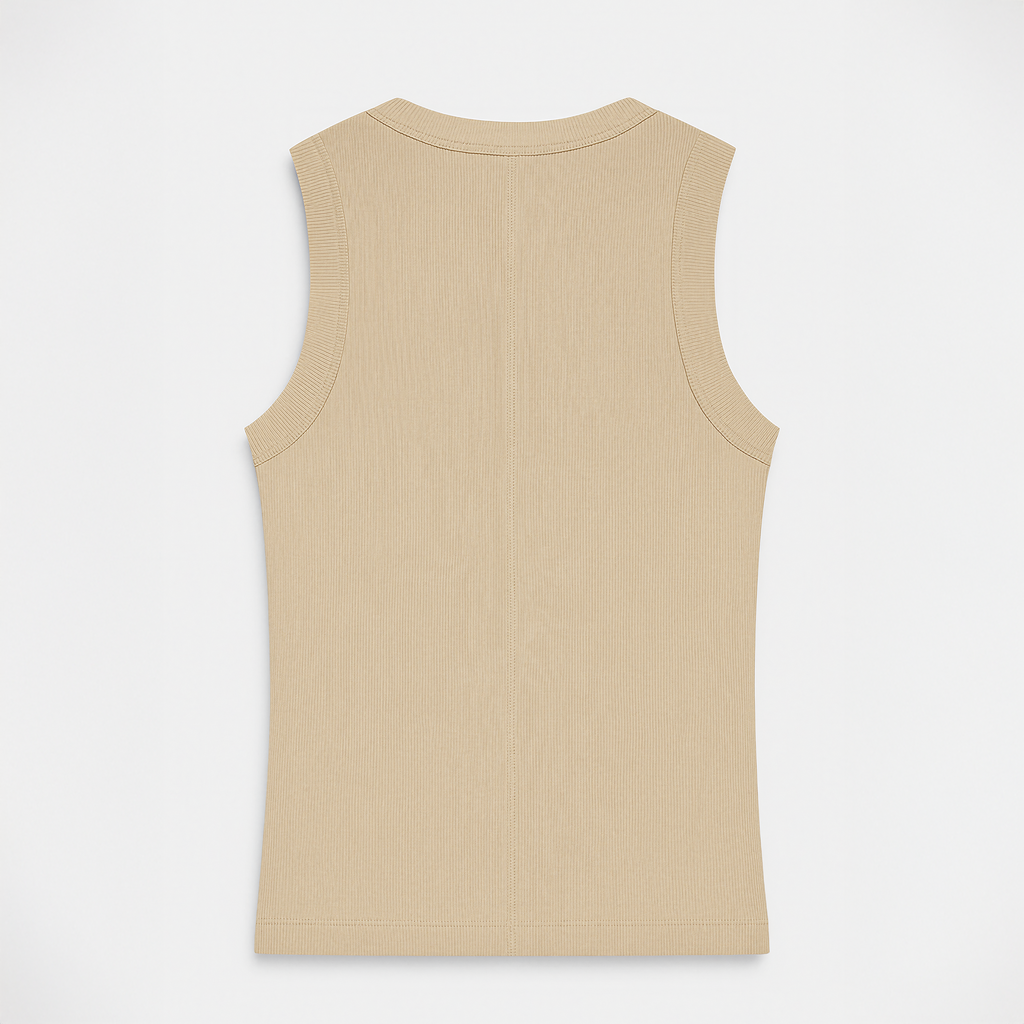 قميص داخلي مضلع بيج