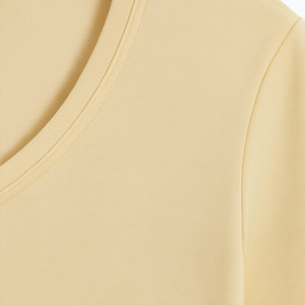 Beige Scoope Neck Long Sleeve Top