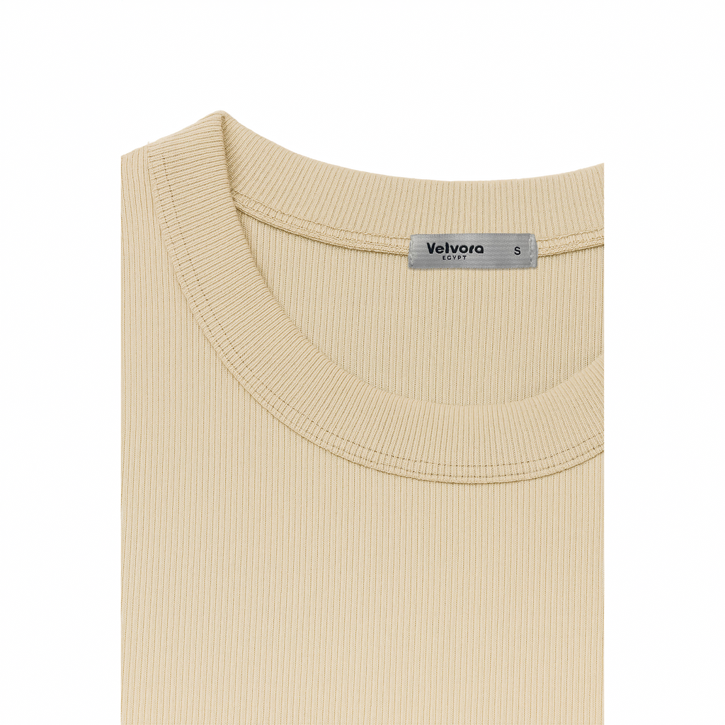 قميص داخلي مضلع بيج