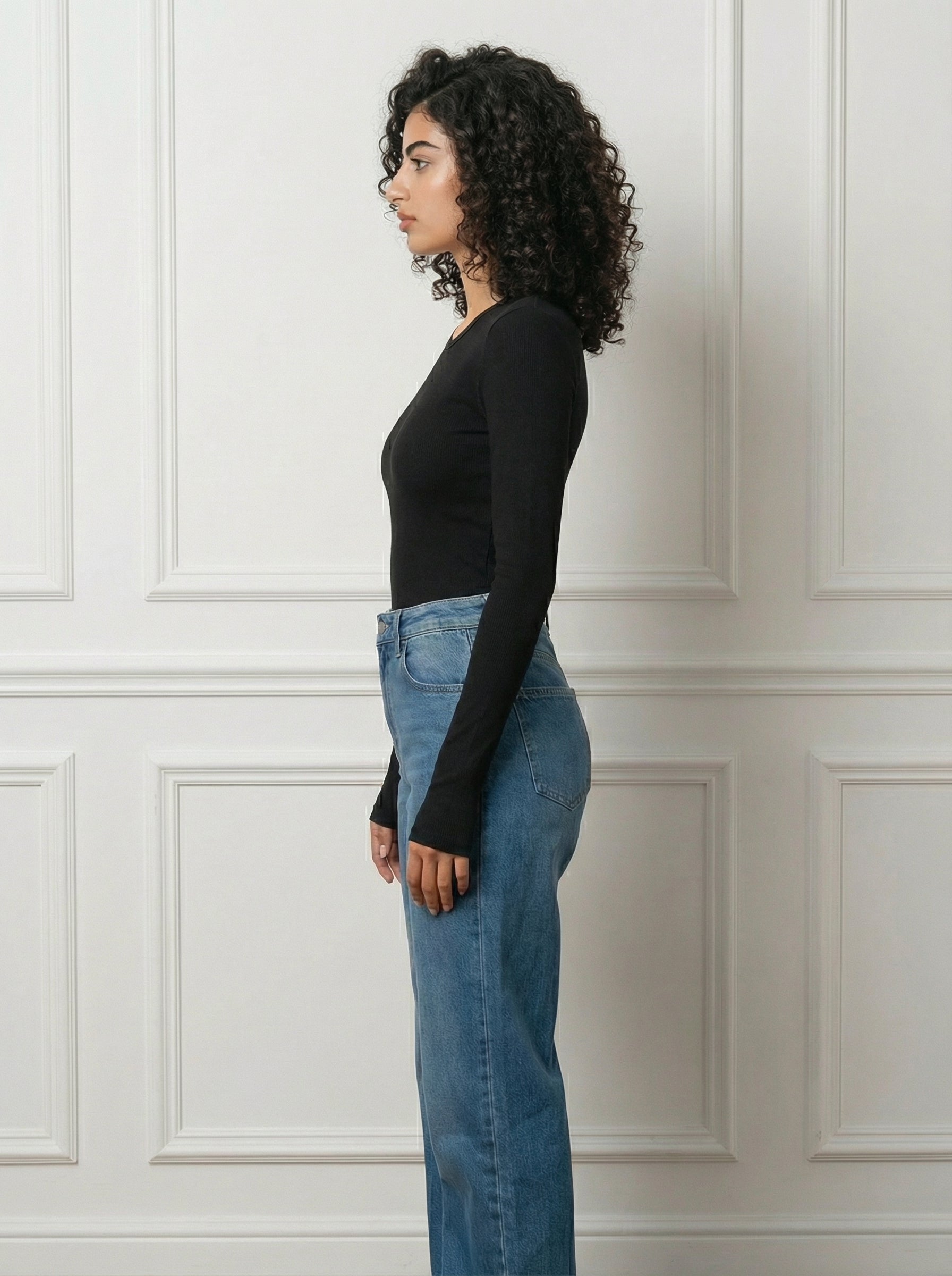 Black BodySuite Long Sleeve Thumbhole