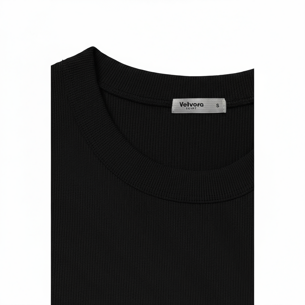 Black Ribbed Tank Top