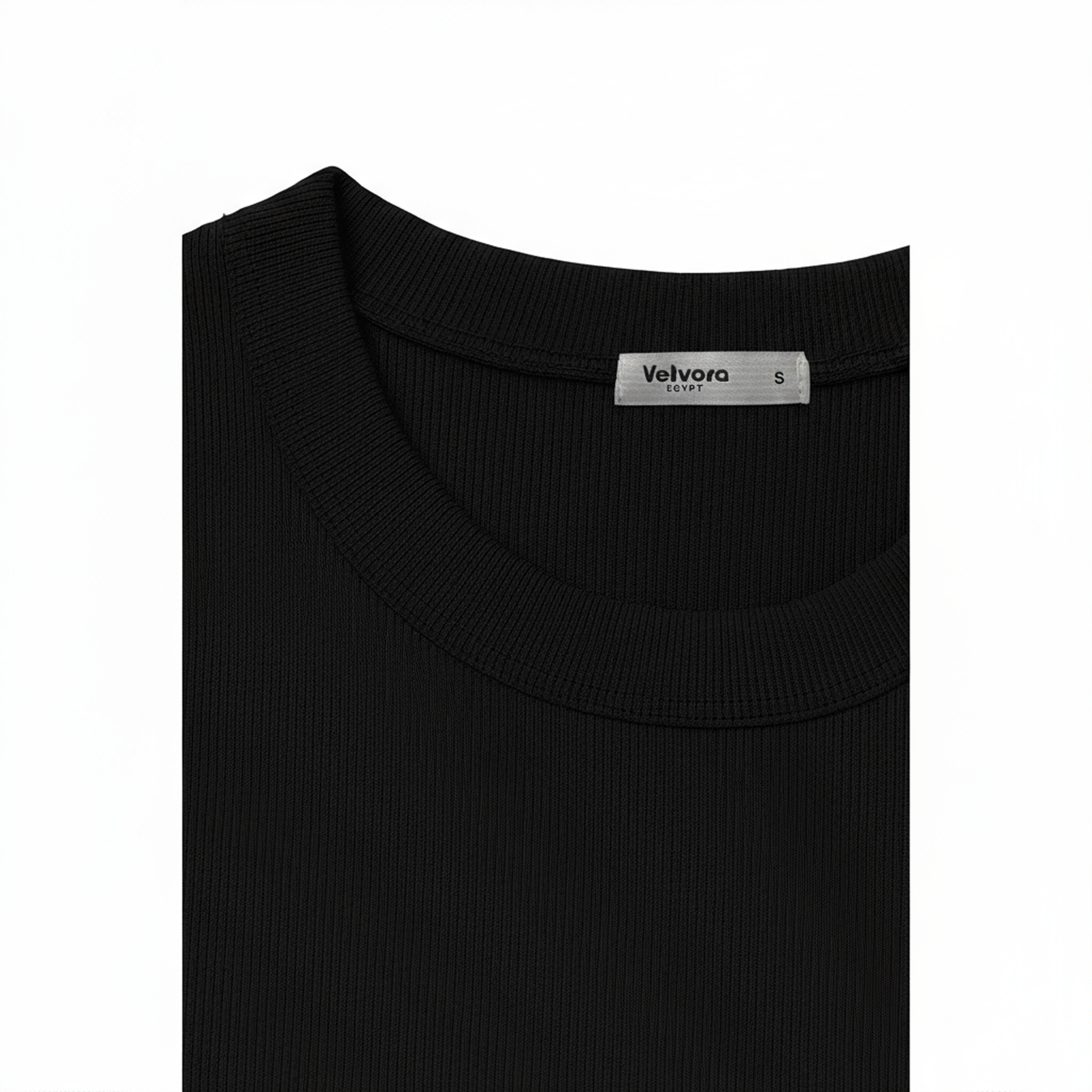 Black Ribbed Tank Top