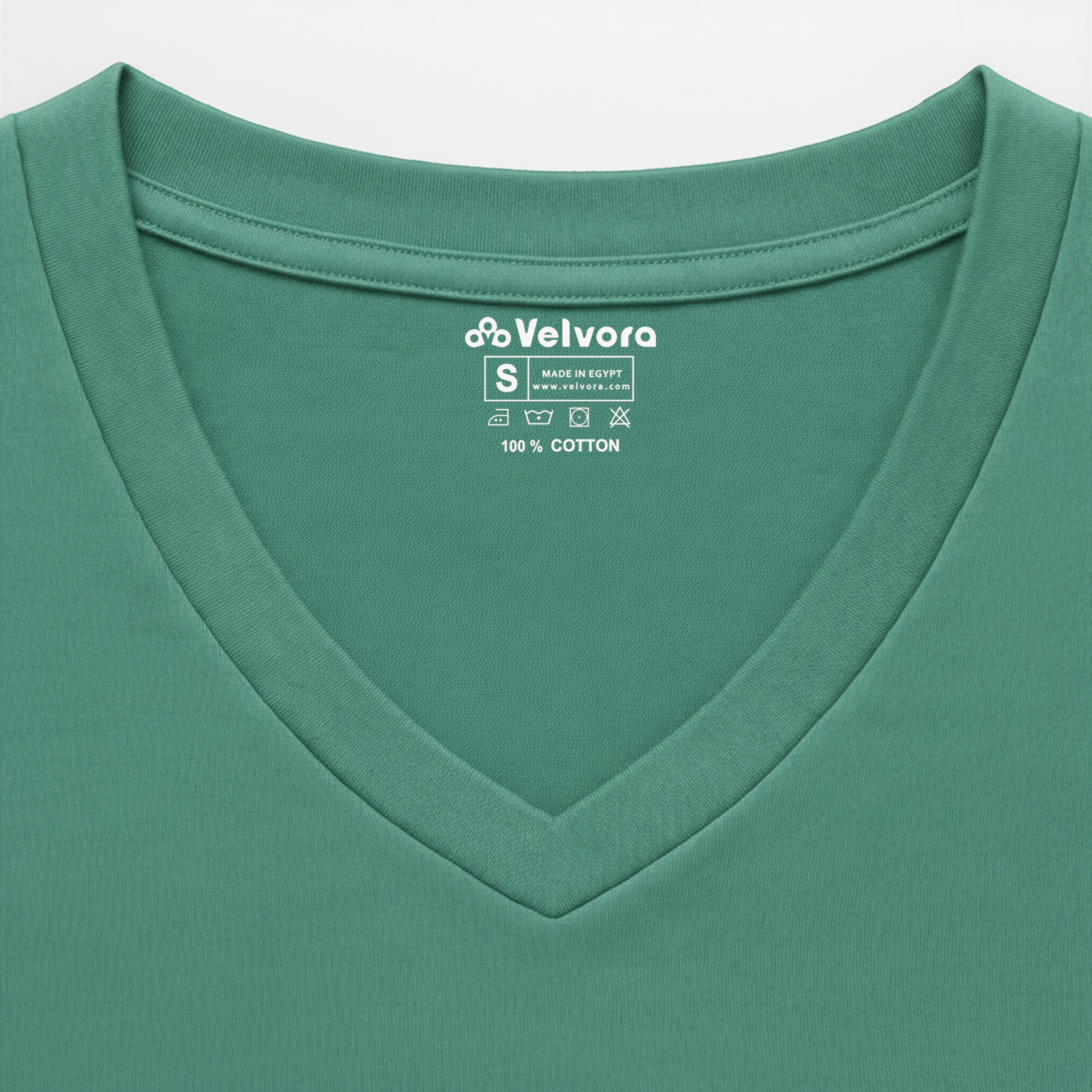 Mint V-Neck Long Sleeve Top