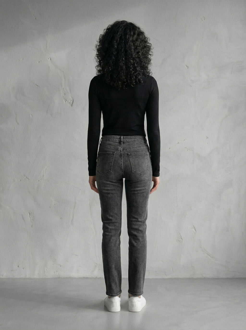 Black Wide Neck Long Sleeve Thumbhole Top